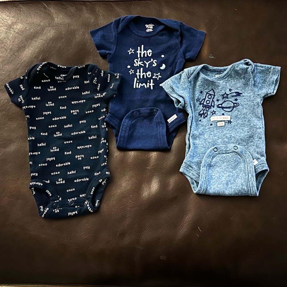 Blue baby onesie bundle